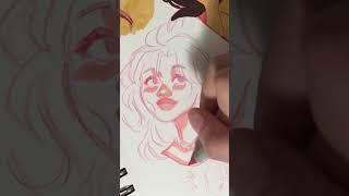 coloring a sketch with ohuhu markers #art #drawing