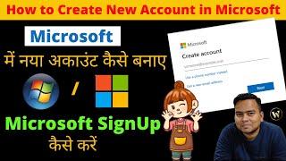 How to Create Microsoft Account in HP Laptop  How to Sign Up in Microsoft Account  WebTechFix