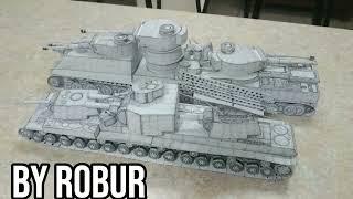 Building KV-VI Behemoth Super Soviet Heavy Tank #papercraft #military #art