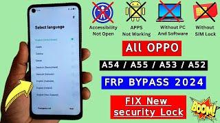 All Oppo A54A55A53A52 FRP Bypass Without PC  Fix Oppo New Security Lock  Google Account Bypass