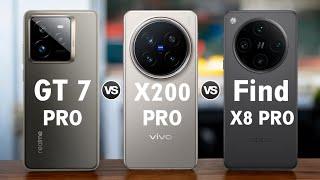 Realme GT 7 Pro 5G Vs Vivo X200 Pro 5G Vs Oppo Find X8 Pro 5G