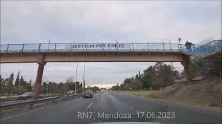 Recorriendo el Tramos de la RN7. Desde el nudo Vial hasta el Puente Tiraso. 17.06.2023 Mendoza