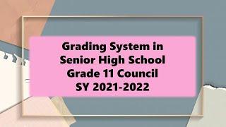 The Grading System in the Senior High School Based on DepEd Order No. 031 s. 2020