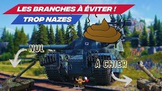 Les 7 BRANCHES À ÉVITER pour les débutants Tout Pourris - World Of Tanks