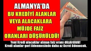 Almanyada Bu krediyi Kullananlara MÜJDE Krediden Alınan Faiz Oranları Düşürüldü #almanyahaberleri