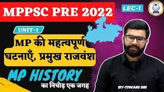 MPPSC PRE - UNIT 1  L1  MP की महत्वपूर्ण घटनाएँ  प्रमुख राजवंश  MP HISTORY  BY TIWARI SIR