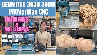 GENMITSU 3030 PROVer MAX Desktop CNC 300x300x78mm working area 300W spindle cutting aluminum