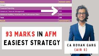 93 Marks in CA Final AFM  Must Watch  Easiest Strategy  CA Rohan Garg AIR 5