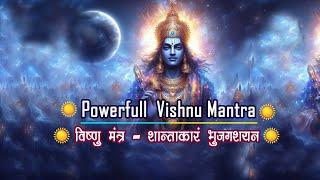 Vishnu Mantra  Shantakaram Bhujagashayanam शान्ताकारं भुजगशयनं  Vishnu stuti mantra