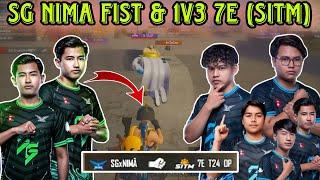 SG NIMA Fist & 1v3 Against 7E Esports SITM  SG vs 7E 4v4 Clash  Clash with kvn