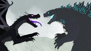 Godzilla vs Ender Dragon  EPIC battle   DinoMania - Monster Fights