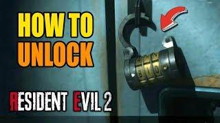 How to Unlock Combination Lock Locker Room - Resident Evil 2 Remake DEMO