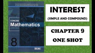 ICSE Class 8  Interest simple and Compound  Chapter 9  Selina  Concise Mathematics 