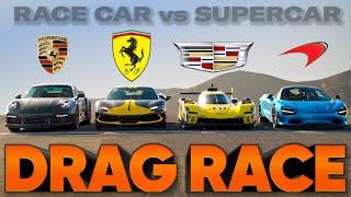 Cadillacs Le Mans Car Races Ferrari 296 McLaren 750S 911 Turbo S — Cammisa Ultimate Drag Race