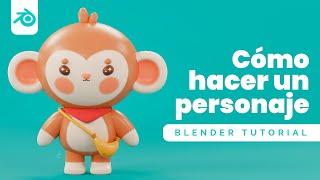 Cómo hacer un personaje 3D  Tutorial Blender para principiantes en Español  Maritdoodles