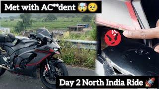 Met with an AC**dent in Hyderabad   Day 2 North India Ride   Zx10r  @Mfcvishnu