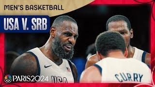 Team USA ESCAPES With Semifinal Win Over Serbia Behind Curry LeBron Paris Olympics NBC Sports