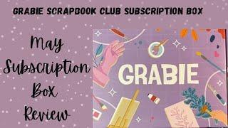 Grabie Scrapbook Club Subscription Box Review  May Box  #journaling #vintagejournal #collage