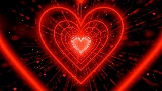 Heart Tunnel Background️Red Heart Tunnel  Neon Heart Background Video  Wallpaper Heart 3Hours