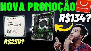 DESABOU NOVA PROMOÇÃO DO ALIEXPRESS PLACA X99 POR R$134 E RYZEN 5 4500 POR R$250