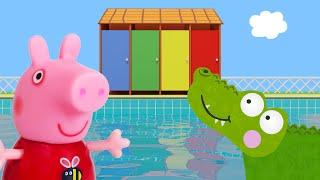 Peppa Pig Game  Crocodile Hiding in Fun Swimming Toys