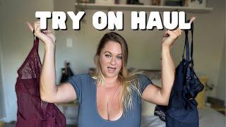 4K TRANSPARENT Try On Haul PLUS SIZE Lingerie Sets with Erika Amore