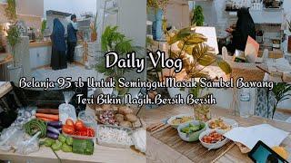 Daily Vlog IRTAktivitas harian di rumah minimalis.Belanja mingguan hemat.Masak sederhana.Bebersih