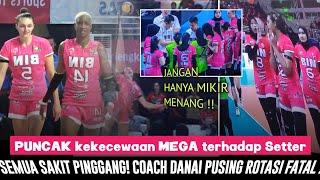 SAKIT PINGGANG Mega kecewa SETTER BIN tak kunjung membaik REAKSI MARAH COACH DANAI SAAT TIMEOUT