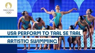  United States Perform to Taal Se Taal  Artistic Swimming  #Paris2024 Highlights