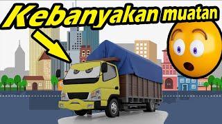 Truk muatan banyak Kante Animasi truk Indonesia