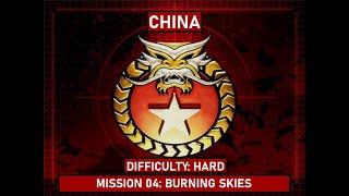 Command & Conquer Generals Zero Hour - CHINA - Mission 04 Burning Skies - HARD