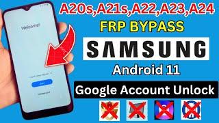 All Samsung Android 11 frp bypass  A20sA21sA22A23A24  google account remove  without pc