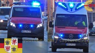 ROSTOCK RTW + NEF Einsatzfahrt am Strande  Ambulance + Emergency doctor responding code 3