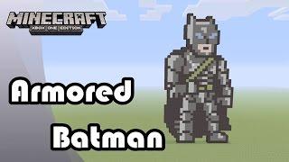 Minecraft Pixel Art Tutorial and Showcase Armored Batman Batman v Superman Dawn of Justice