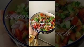 Day 1 of easy salad recipe৻  •̀ ᗜ •́  ৻  #food #shorts #cooking #salad #viralvideo #fitness