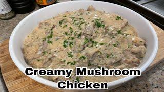 CREAMY MUSHROOM CHICKEN EASY CHICKEN RECIPEChef Jen