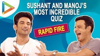 Sushant Singh Rajput & Manoj Bajpayee PLAY The Most HILARIOUS QUIZ Ever  Sonchiriya