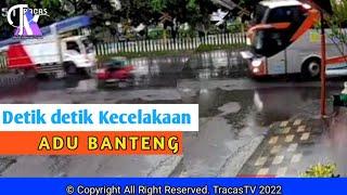 Bus Ngeblong gagal ngerem Kecelakaan Adu Banteng Dengan Truk #viralvideo