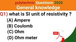 Polytechnic entrance exam preparation 2020 Polytechnic Questions in English Gk Practice Set