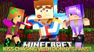 KISS CHASING WITH LITTLE DONNYS FANS - Minecraft Custom Roleplay.