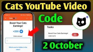 Cats YouTube Video Code Today  Boost Your Cats Earings Video Code