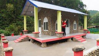 START to FINISH Alone Building House With Bricks And Cement Corrugated Iron Roof TIMELAPSE