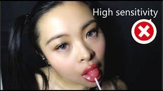 Lollipop asmr mouth sounds  when the mic is at highest level...