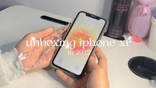 unboxing iphone xr in 2022 + cute accessories and wallpaper