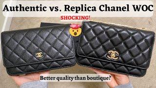 Replica Better Quality than Authentic Chanel? Real vs Fake Chanel WOC and what to look out for