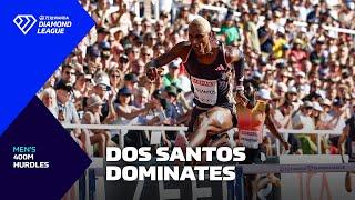 Alison Dos Santos dominates the field in Stockholm in the mens 400m Hurdles - Wanda Diamond League