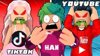 YOUTUBER VS TİKTOKER  ROBLOX BROOKHAVEN  HİKAYE HAN KANAL EKİP