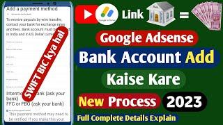 how to link bank account to youtube 2023  adsense me bank account kaise add kare 2023