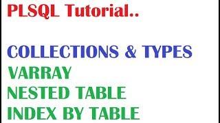 PLSQL Tutorial  PLSQL Collections and Types