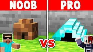 Minecraft NOOB vs PRO SAFEST TINY HOUSE BUILD CHALLENGE With @ProBoiz95